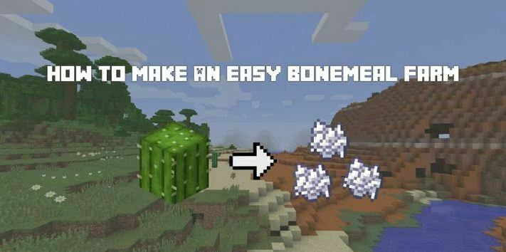 Minecraft como hacer una granja de harina de huesos fácil